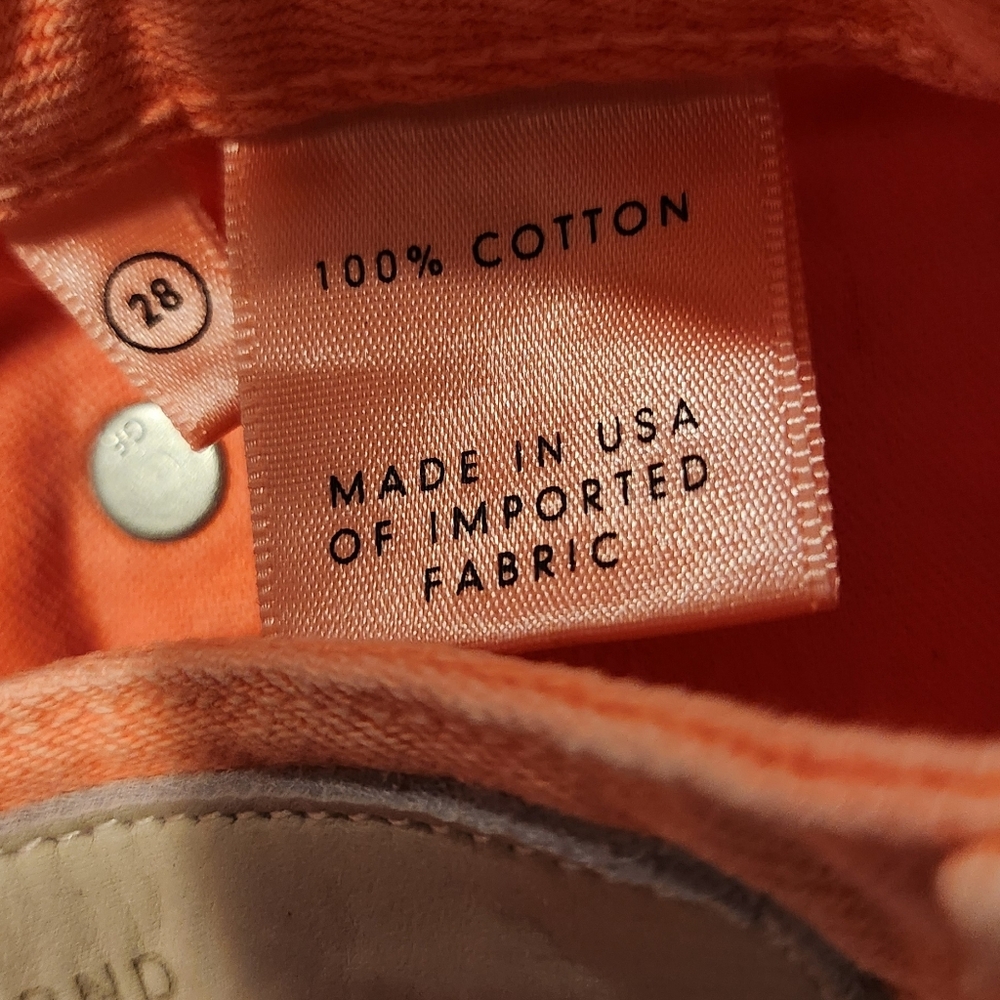 GRLFRND High Rise Jeans in Bright Orange - Picture 6 of 8